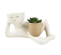 Uqezagpa Pianta grassa artificiale in vaso carina pianta grassa artificiale da interno decorazione per scrivania ufficio porta la natura nel tuo spazio