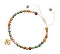 Uqezagpa Pietra naturale ispirata alla guida e lega che incorpora corda intrecciata per comfort ed esplorazione corda intrecciata, Misura unica, come descritto