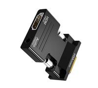 Uqezagpa Plug and Play HDTV ad adattatore VGA con alta compatibilità per ufficio e uso educativo VGA adattatore 3.5mm porta HDMIs a