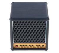 Uqezagpa Porta plettro per chitarra, stile vintage, portatile, per appassionati di acustica, scatola per insegnanti di musica, Nero