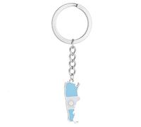 Uqezagpa Portachiavi Accessori, Argentina Mappa Bandiera Portachiavi In Acciaio Inox Portachiavi Argentina Ricordi Gioielli Ciondolo Portachiavi Regali per Donne Uomini, Argento