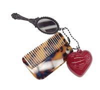 Uqezagpa Portachiavi alla moda multifunzionale con ciondolo a forma di cuore per la cura dei capelli alla moda portachiavi creativo borsa