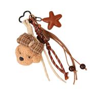 Uqezagpa Portachiavi in corda intrecciata, con ciondolo a forma di bambola, per zaino, borsa, accessori per auto, regali, ornamento da appendere