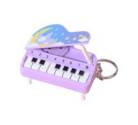 Uqezagpa Portachiavi per Pianoforte Elettronico con Musica Cartone Animato con Ciondolo Creativo per Coppie Regalo Compleanno Divertente Decorazione Portatile