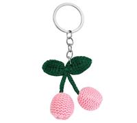 Uqezagpa Pratico morbido filato in lega di ciliegie ciondolo fatto a mano accessorio per chiavi e borse portatile per decorazione creativa ciondolo fatto a mano, Misura unica, come descritto, come