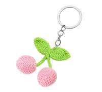 Uqezagpa Pratico morbido filato in lega di ciliegie ciondolo fatto a mano accessorio per chiavi e borse portatile per decorazione creativa ciondolo fatto a mano, Misura unica, come descritto, come