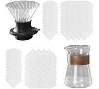 Uqezagpa Professionale Mano Drip Coffee Filter Set Con Isolato Collare In Legno Caffettiera Per Iced E Travel Maker Cup