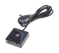 Uqezagpa Pulsante di commutazione di alimentazione esterno per computer Case Desk Power Control con porta USB 2.0 Computer Case Reset