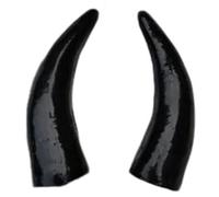 Uqezagpa Realistico finto corno del diavolo nero meraviglioso per Halloween e occasioni speciali copricapo Decors Eccezionale corna artificiali lunghe corna lunghe