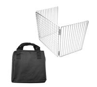 Uqezagpa Resistente alla ruggine Acciaio Inox BBQ Net Pieghevole Barbecue Net Per Stoccaggio Viaggio Campeggio Grigliata Pieghevole Barbecue Cottura Mesh Pieghevole Grill