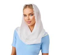 Uqezagpa Rettangolo Preghiera Hijab Per Donne Cattoliche Morbido Pizzo Mantilla Copricapo Sciarpa Per La Comunione di Messa Visite Vaticano Antiscivolo Headwrap Lady