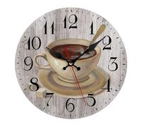 Uqezagpa Rustics Orologio da parete Silenti a batteria Nessuno ticchettio Orologio Decorativo Orologi Per Cucina Bagno Soggiorno Decori Orologi Decorativi Per Mensola