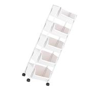 Uqezagpa Scaffalatura mobile multi di scopo dello spazio dello scaffale di stoccaggio stretto di multi strato del supporto con i freni per lo scaffale di strato dei dormitori