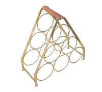 Uqezagpa Scaffale di esposizione della bottiglia di vino di risparmio di spazio Scaffale della bottiglia di vino della famiglia Struttura del ferro e del legno per i gabinetti di