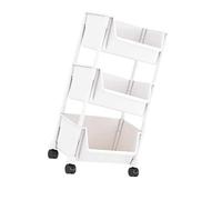 Uqezagpa Scaffale mobile sottile portatile della libreria dello scaffale stretto portatile con le rotelle di frenatura e ganci per spazi ristretti