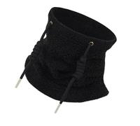 Uqezagpa Scaldacollo invernale in pile morbido termico fazzoletto da collo antivento elastico Scaf per sport all'aria aperta sciarpa sportiva all'aperto, Nero , Taglia unica