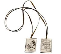 Uqezagpa Scapolare Cattolico Ricamato Marrone Scapolare Della Madonna Del Monte Abbigliamento Devozionale Collana Cattolica Per Le Donne Accessori