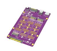 Uqezagpa Scheda adattatore HDD 3 in 1 per scheda di connettori HDD SFF 8611, SFF 8654, SFF 8639