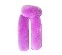 Uqezagpa Sciarpa in pelliccia sintetica alla moda con colletto in peluche per donne scialle peloso per viaggi quotidiani o eventi serali scaldacollo in pelliccia sintetica da donna, Taro viola