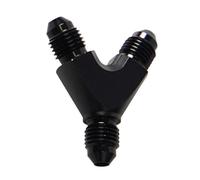 Uqezagpa Separatore a Y maschio lavorato con precisione AN4 con alluminio anodizzato adatto per la durevolezza Splitter di linea dell'olio dei sistemi fluidi multipli