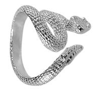 Uqezagpa Serpente con coda di serpente a sonagli in rame a forma di serpente regolabile da uomo donna serpente a sonagli per uomo, A Close, come descritto, come descritto