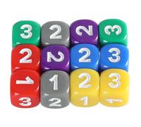 Uqezagpa Set Dadi da 13 Mm Cubi Colorati A Sei Facce con Grandi Numeri Gioco Blocco Rotondo Bambini Matematica Insegnamento Giocattolo Educativo Apprendimento della Matematica