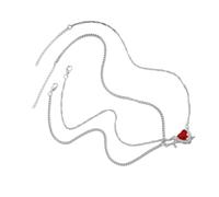 Uqezagpa Set di 2 collane a forma di cuore con frecce che simboleggiano l'amore e l'impegno in lega di struttura alla moda per il collo regalo per coppie cuore frecce collana, Misura unica, come