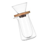 Uqezagpa Set di caffettiera in vetro a doppia parete con filtro a goccia manuale accurato e caraffa per una preparazione eccellente del caffè in vetro borosilicato