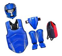 Uqezagpa Set di protezioni complete professionali per taekwondo, karate, karate, sparring, con imbottitura in schiuma ventilata, per adulti e giovani, traspirante, per difesa taekwondo