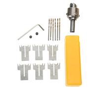 Uqezagpa Set di punte per fresa per lavorazione del legno, accessori per intaglio di anelli e fibbie per la pace, artigianato in acciaio