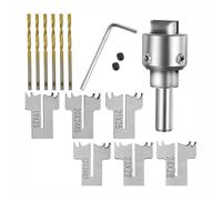 Uqezagpa Set di punte per fresa per lavorazione del legno, accessori per intaglio di anelli e fibbie per la pace, artigianato in acciaio