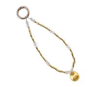 Uqezagpa Sofisticato Oro Perline Della Catena Del Telefono Del Pendente Cordino Della Corda Del Cellulare Portachiavi Moda Per Gli Utenti Orientati