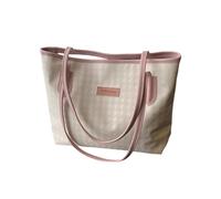 Uqezagpa Spaziosa borsa a mano impermeabile in PU per le donne design pied de poule pendolari spalla con fascino rimovibile alla moda pied de poule spalla, C, Taglia unica