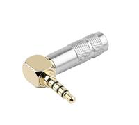 Uqezagpa Spine ad angolo retto da 3,5 mm ad alta lucentezza, adattatore musicale da maschio a femmina da 3,5 mm, per uso maschile e femminile in qualsiasi