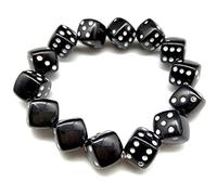 Uqezagpa Squisito divertente gioco Lucky Dice Perline colorate acrilico perline donne moda gioielli piccolo ciondolo collana per le donne oro, Misura unica, come descritto
