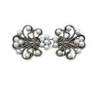 Uqezagpa Strass Maglione Scialle Chiusure Bocca D'anatra Abbigliamento Spille Cardigans Fibbie Collegamento Cardigan Sciarpa, 5.5*2.5cm, Metallo, Berillo