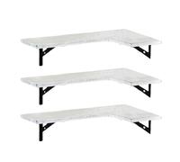 Uqezagpa Supporto a parete che galleggiano gli scaffali angolari di galleggiamento angolari decorativi del supporto della parete di legno robusto degli scaffali per l'organizzazione facile