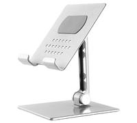 Uqezagpa Supporto per tablet Design pieghevole Stabile ed elegante Supporto per telefono in metallo MultiAngle Supporto per tablet Desktop Pieghevole Facile da trasportare