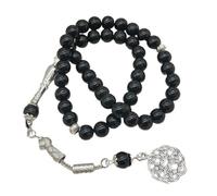 Uqezagpa Tasbih - Braccialetto con perline per preghiera, rosario musulmano, accessorio unico per il culto, 458mm, Liuli