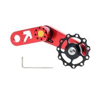 Uqezagpa Tendicatena per biciclette Guida catena per bici Convertitore regolatore di velocità singolo per tendicatena pieghevole strumento da ciclismo