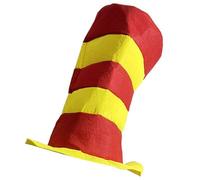 Uqezagpa Tessuto Non Tessuto Alto Cappello Colorato Stripe Cosplay Performance Festives Per Halloween Carnevale Cappello Evento A Tema