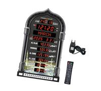 Uqezagpa Timer digitale con tempi di preghiera per 1150 città, calendario di allarme Azan, snooze, controllo della temperatura, allarme Azan