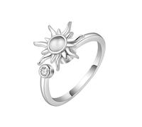 Uqezagpa Tono Girasoli Spinner Anelli Regolabile Rame Gioielli per le Donne Ansia Sollievo Stress Riduzione Accessorio Regolabile Rame Ansia Anelli, One Size, come descritto, come descritto