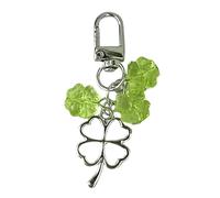 Uqezagpa Trendy Resina Lega Bead Phone Chain Four Leaf Clovers Keychain Charm Cellulare Lanyard Per Individui Alla Moda Lega Resina Bead Bag Pendente, Misura unica, come descritto, come descritto