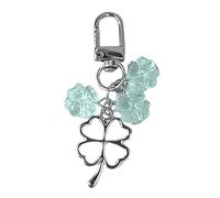 Uqezagpa Trendy Resina Lega Bead Phone Chain Four Leaf Clovers Keychain Charm Cellulare Lanyard Per Individui Alla Moda Lega Resina Bead Bag Pendente, Misura unica, come descritto, come descritto