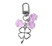 Uqezagpa Trendy Resina Lega Bead Phone Chain Four Leaf Clovers Keychain Charm Cellulare Lanyard Per Individui Alla Moda Lega Resina Bead Bag Pendente, Misura unica, come descritto, come descritto