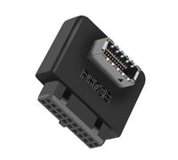 Uqezagpa USB3.0 19/20Pin Presa Giunto di Sterzo Desktop Computer Schede Madri Supporto Pin Verticale 90 Gradi Spina a Gomito Porta Interno Verticale Header Splitter