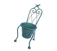 Uqezagpa Vaso a secchiello in metallo Supporto per sedia in ferro per fiori di seta decorativo per uso artistico domestico per fioriera in ferro da esposizione domestica