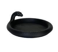 Uqezagpa Vassoio di visualizzazione per gioielli dal design intricato a forma di serpente con struttura per cassettiera di vanità che decora il vassoio dei monili del serpente