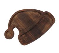 Uqezagpa Vassoio in legno sostenibile per albero di Natale, multi sezione, design con texture naturale, per festival, eventi e uso domestico, piatto da vacanza in legno diviso